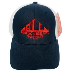 A.L.L. ROOFING & Building Materials Ultra Fit L/XL cap  hat New Black White